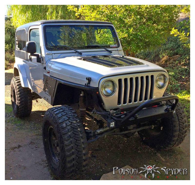 Poison Spyder Customs 1402050ALUM TJ DeFenders Negative FlaresAluminum