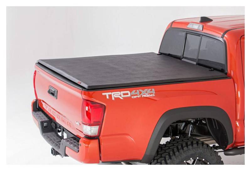 Rough Country Rc44716501 Soft Vinyl Tri Fold Tonneau Cover Black