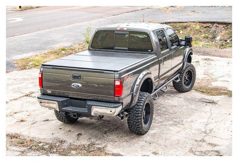 Rough Country 45599650 Hard Aluminum Tri Fold Tonneau Cover Black