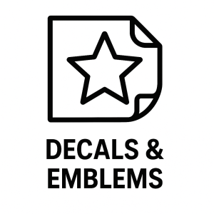 Decals, Emblems & Stickers
