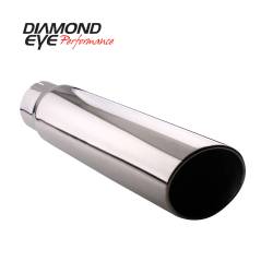 Diamond Eye Performance - Diamond Eye 4612BRA Tip Bolt-on Rolled Angle Cut 4" Id x 6" Od x 12" Long 304 St