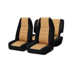 Smittybilt 471325 Neoprene Seat Cover Set-Black/Tan