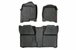 Rough Country Suspension Systems - Rough Country M-20713 Front & Rear Custom Floor Mat Set, Black