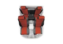 Smittybilt 471530 Neoprene Seat Cover Set-Black/Red