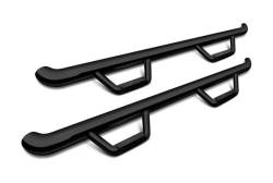Smittybilt C1489QC 4-Step Wheel-To-Wheel Nerf Bar Steps-Gloss Black