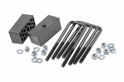Rough Country Suspension Systems - Rough Country 2" Rear Block/U-Bolt Kit, for 05-23 Tacoma; 6549