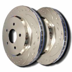 SP Performance D32-5425-P Diamond Slot Brake Rotors Zinc Coating L/R Pr Front