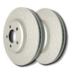 SP Performance D52-267 Diamond Slot Brake Rotors ZRC Coating L/R Pr Front