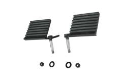 Fishbone FB21082 Door Hinge Foot Rest Peg Black Pair Black for Wrangler