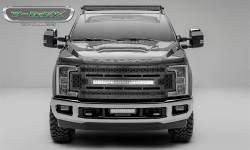 T-Rex Stealth Laser Torch Series Punch Grille Insert w/ LEDs-Black; 7315471-BR