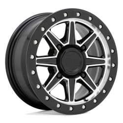 Black Rhino Wheels WEBB UTV 15x7 4x137 51mm Black/Machined; 1570WEB514136F06