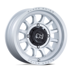 Black Rhino Wheels RAPID UTV 14x7 4x110 10mm Hyper Silver; BU001SD14704010