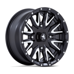 MSA Wheels M49 CREED 24x7 4x156 0mm Matte Black/Machined; MA049MD24704400
