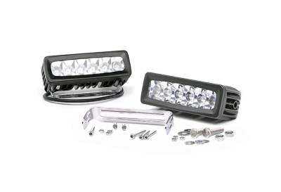 Rough Country Suspension Systems - Rough Country 70806 (2) 6" CREE LED Single Row Light Bars Spot/Flood Beam Pattern PAIR