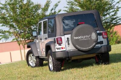 Rugged Ridge - Rugged Ridge TL-12801.01 Tire Cover Black 27-29 Inch Tread Lightly Edition