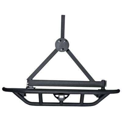 Rugged Ridge - Rugged Ridge 11503.23 RRC Rear Bumper 2-Inch Hitch & Tire Carrier Jeep Wrangler