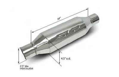 SLP Performance - SLP Performance 310013818 2.5" Inlet/Outlet LoudMouth II Muffler, Each