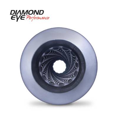 Diamond Eye - Diamond Eye 460002 Muffler 4" Single In Single Out Aluminized Lourvered 26" Long