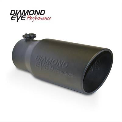 Diamond Eye - Diamond Eye 5612BRA-DEBK Tip Bolt-on Rolled Angle Cut-Diamond Eye Logo Embossed