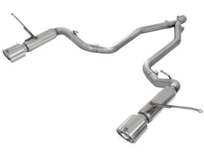 aFe - aFe Power Large Bore-HD 2-1/2" Filter-Back Stainless Steel Exhaust Kit; 49-46234