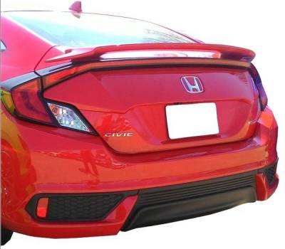 WingTech - WingTech ABS-437A Factory Style Two Post Rear Spoiler, Un-Lighted