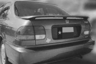 Dallas Automotive Restyling - DAR ABS-307 Honda Civic Post Mount Rear Spoiler Unpainted Lighted