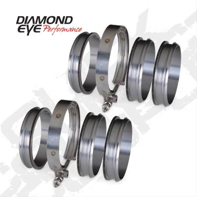 Diamond Eye - Diamond Eye QC400-6 4" Quick Connect Couplers-6 CNC Machined Flanges & 2 V-band