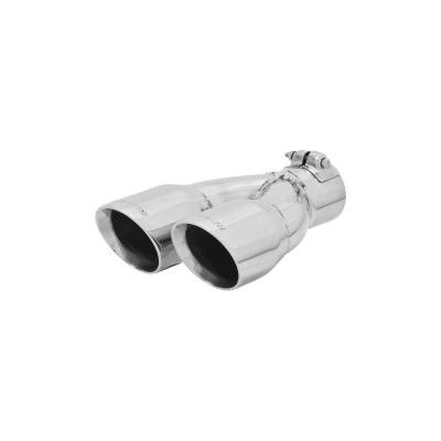 Flowmaster - Flowmaster 15389 Exhaust Pipe Tip Dual Angle Cut Polished Stainless Steel
