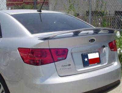 Dallas Automotive Restyling - DAR ABS-742 for Kia Forte Post Mount Rear Spoiler Unpainted Lighted