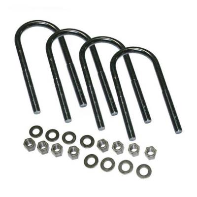 Superlift - Superlift 11364 5/8" x 3-3/8" x 10" Round U-Bolt Set w/ Hardware