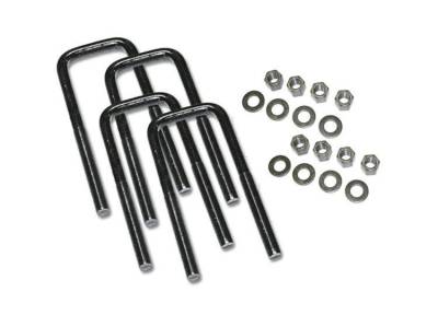 Superlift - Superlift 10344 9/16" x 3-5/16" x 10" Square U-Bolt Set w/ Hardware