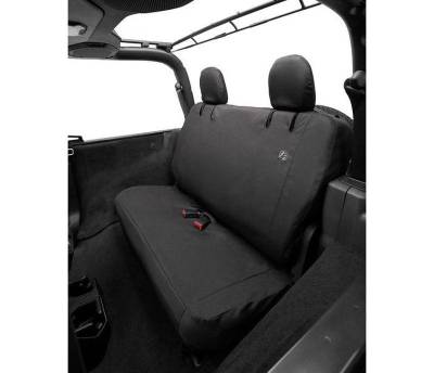 Bestop - Bestop 29291-35 Polyester Rear Seat Cover-Black Diamond