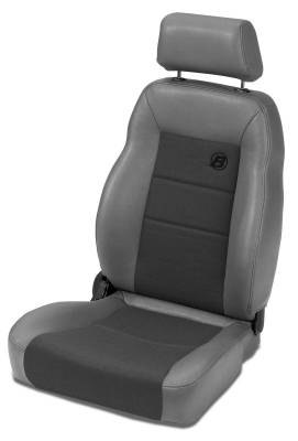 Bestop - Bestop 39461-09 Trailmax II Pro Fabric/Vinyl LH Front Seat-Charcoal