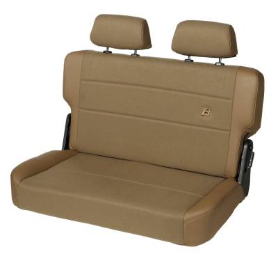 Bestop - Bestop 39441-37 Trailmax II Fold-N-Tumble Fabric/Vinyl Rear Seat-Spice