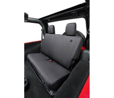 Bestop - Bestop 29281-35 Polyester Rear Seat Cover-Black Diamond