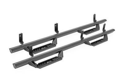 Rough Country Suspension Systems - Rough Country AL422004 AL2 Cab Length Drop Steps-Black