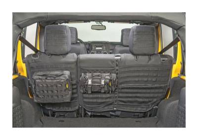 Smittybilt - Smittybilt 56646501 GEAR Custom Rear Seat Cover w/ Pouches-Black