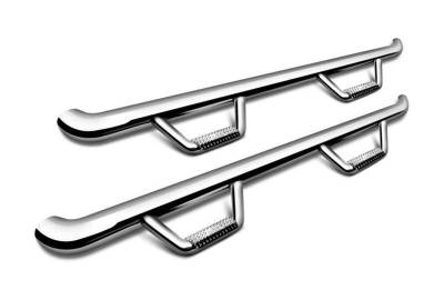 Smittybilt - Smittybilt C1589QC-SS 4-Step Wheel-To-Wheel Nerf Bar Steps-Polished Stainless