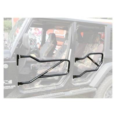 Steinjager - Steinjager J0031028 Front/Rear Tubular Trail Doors, Black-Set