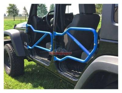 Steinjager - Steinjager J0040933 Front/Rear Tubular Trail Doors, Playboy Blue-Set