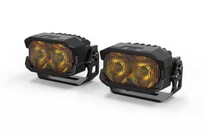 Morimoto - Morimoto BAF117 2Banger HXB LED Fog Light Pods (SAE Wide/Yellow)-Pair