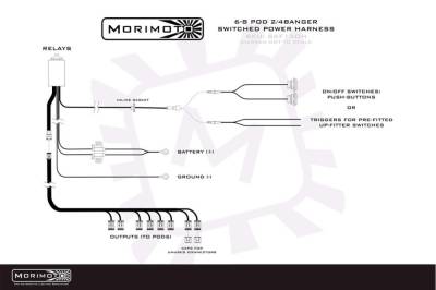 Morimoto - Morimoto BAF130H 2Banger LED Light Bar Wire Harness for 6-8 Pods-Each