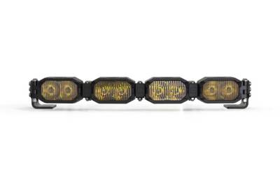 Morimoto - Morimoto BAR-1ROW-005 16" 4-Pod HXB Single Row BangerBar LED Light Bar-Yellow