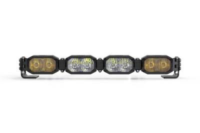 Morimoto - Morimoto BAR-1ROW-006 16" 4-Pod HXB 1 Row BangerBar LED Light Bar-White/Yellow