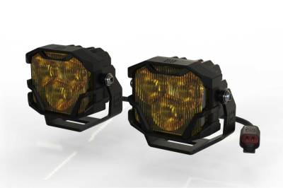 Morimoto - Morimoto BAF006 4Banger NCS LED Fog Light Pods (SAE Wide/Yellow)-Pair