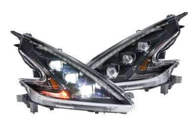 Morimoto - Morimoto LF474-ASM XB LED Headlights, Black/Clear-Pair