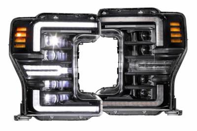 Morimoto - Morimoto LF503.2-ASM XB LED Headlights, Black/Clear-Pair