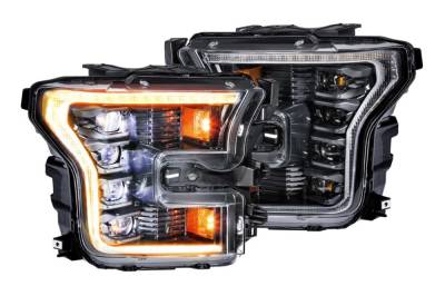 Morimoto - Morimoto LF502-A.2-ASM XB LED Headlights, Black/Clear-Pair