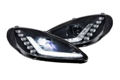 Morimoto - Morimoto LF460.2 XB LED Headlights, Black/Clear-Pair