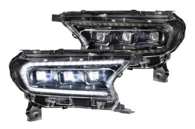 Morimoto - Morimoto LF437 XB LED Headlights, Black/Clear-Pair